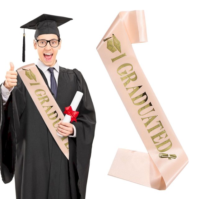 ZTTD 2025 Graduation Season Fashion Etiquette Shoulder Strap Ribbon Belt Graduation Decoration Graduation Customized Accessories Suitable for Male and Female Bachelor's Home Decor Event & Party