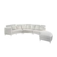 thumbnail image 4 of Velago ROSSINI Sofa sectionnel circulaire moderne en cuir véritable, 4 of 5