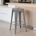 thumbnail image 1 of Mainstays 30 inch Metal Barstools Set of 4 Silver Color, 1 of 7
