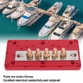 thumbnail image 4 of Power Distribution Busbar Marine Battery Bus Bar 5 Way Power Distribution Block DC48V 300A M8 X 5 Heavy Duty Safe Connection Marine Battery Bus Bar for Vehicles Boats, 4 of 7