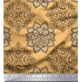 thumbnail image 1 of Soimoi Rayon Fabric Floral Mandala Print Fabric by Yard 42 Inch Wide, 1 of 3