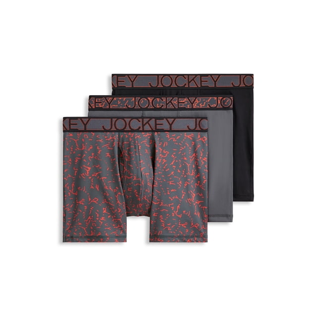 Jockey Men's Active Microfiber 5" Boxer Brief - 3 Pack