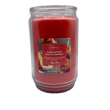 Mainstays Raspberry Peach Frose Scented Single-Wick Glass Jar Candle, 20 oz