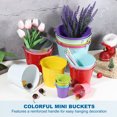 thumbnail image 4 of Small Metal Buckets with Handle Mini Galvanized Bucket Colorful Easter Buckets Green/Yellow/Orange/Blue/Red/Purple 5"x4.7" 12 Pcs, 4 of 6