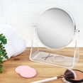 thumbnail image 3 of Mainstays Clear Double-Sided Vanity Mirror, 1 vanity mirror with plastic frame and plastic tray, 1x and 3x magnification, 3 of 3