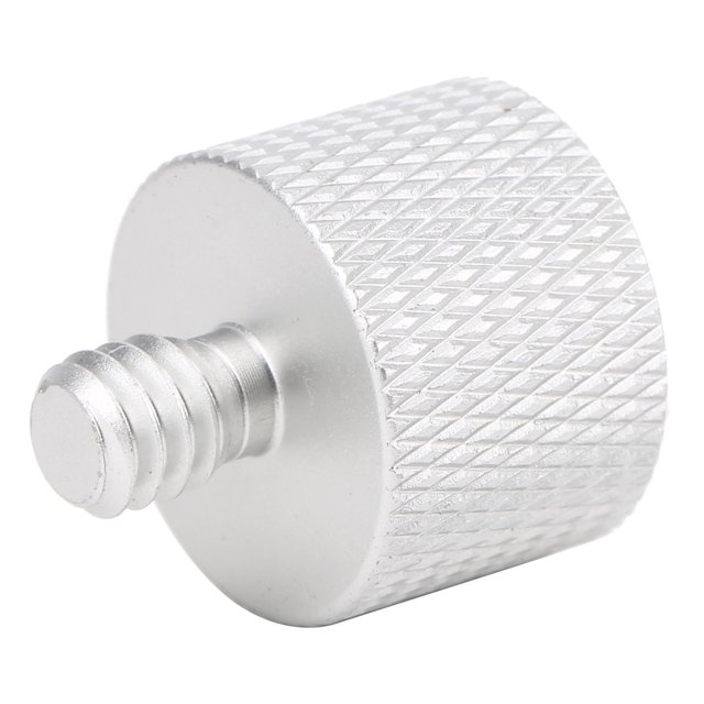 5/8 Female To 1/4 Male Thread Adapter, Non Slip Clear Thread Mic Stand Thread Adapter Aluminium Alloy Anodic Oxidation For Microphone Stand Mount Black,Silver