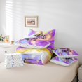 thumbnail image 4 of Purple Marble 7 Piece Comforter Set Full Bed in a Bag Black Butterfly Sheet Set,Gradient Marbling Bedding Sets,Abstract Ombre Ink Fluid Art Bed Set Rustic Animal Dreamy Butterflies Room Decor, 4 of 5