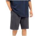 thumbnail image 1 of FcBaudy Mens Shorts, Shorts Men Men's Solid Color Fashionable Casual Washed Loose Pocket Drawstring Waist Sports Running Shorts Man Polyester Trousers, 1 of 7
