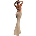 thumbnail image 2 of Gupgi Femmes de Couleur Unie Creux Dos Nu Bretelles Serrées Longue Robe, 2 of 4