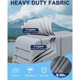 thumbnail image 2 of BeesClover RV Travel Trailer Cover Fits 18-20ft/20-22ft, Waterproof/UV Resistant/Rip-Stop Camper Cover, 4 Layers Heavy Duty RV Cover with Gutter Covers, Jack Cover, Windproof Straps, 2 of 7