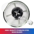 thumbnail image 3 of Total Chef 6-Speed Countertop Blender, 6 Cup (1.5L) Glass Jar, 2 Pulse Options, 500W, for Smoothies & Shakes, 3 of 7