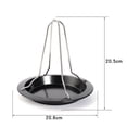 thumbnail image 5 of Steel Beer Can Chicken Turkey Roaster Oven Rotisserie Bbq Grill Rack Stand Holder Tray Turkey Vertical Poultry Roaster Rack, 5 of 5