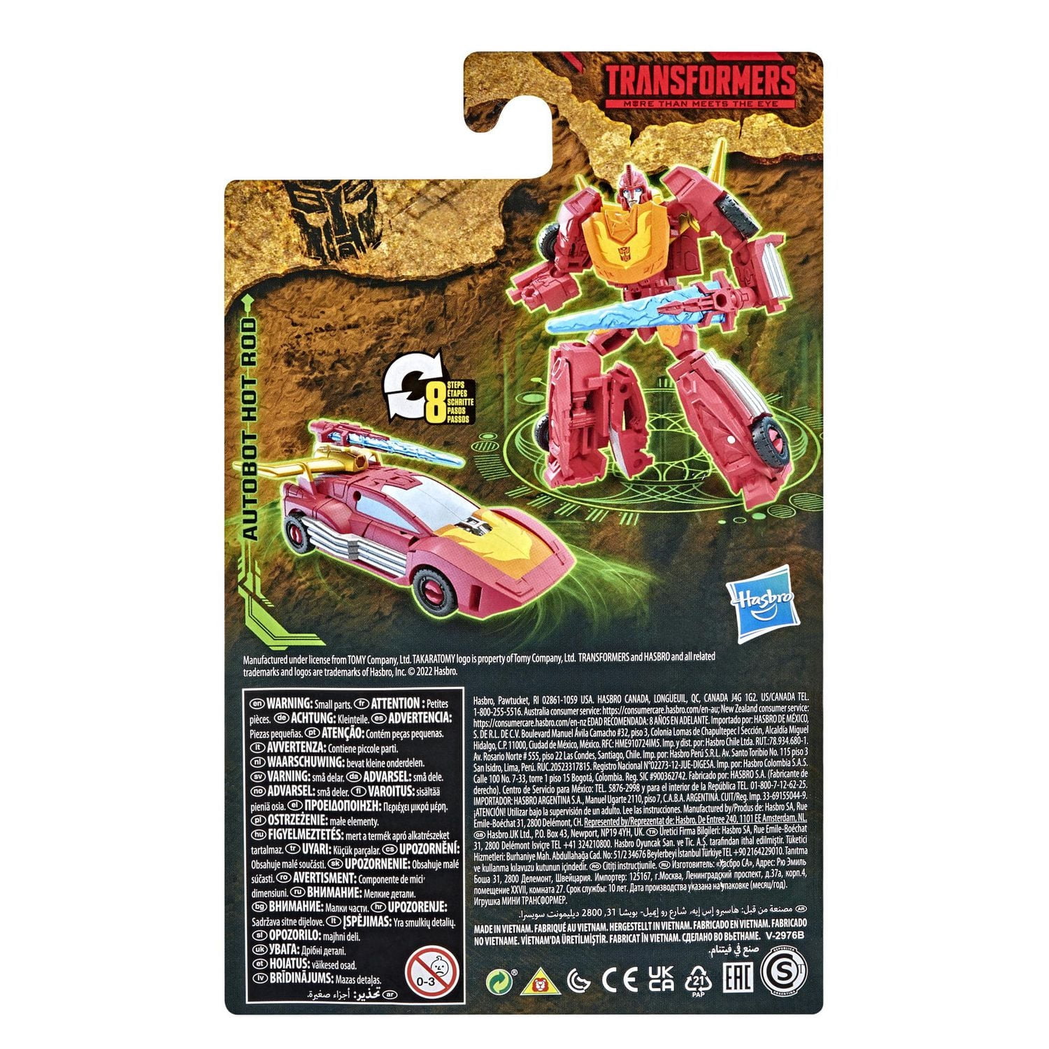 Transformers Generations War for Cybertron: Kingdom, figurine WFC-K43 Autobot Hot Rod classe Origine, pour enfants, à partir de 8 ans, 8,5 cm
