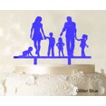 thumbnail image 1 of Personalized Family Cake Topper Custom Silhouette Wedding Cake Topper Cake Decorations Option Available 6-7 Inches Wide, 1 of 1