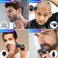 thumbnail image 3 of Electric Head Shavers Mens Electric Razor 5 In 1 Head Shavers For Bald Men Dry Wet Waterproof Rotary Shaver Usb Cordless Face Rechargeable Razors Travel Grooming Kit For Man Facial Bald Head, 3 of 7