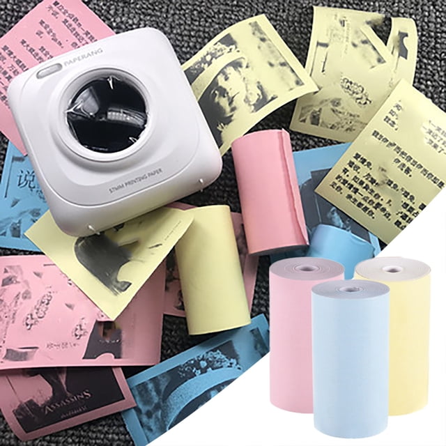 Dvkptbk Pool Dosing Device Color Thermal Paper Roll 57*30mm Receipt Photo Paper Clear Printing for Pocket Thermal for Mini Photo, 3 Rolls Pool Dosing Device