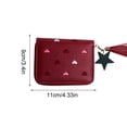 thumbnail image 2 of Women's Large Capacity PU Leather Heart Shaped Foldable Multi Functional Wallet Card Case Purse & Makeup Bag, 2 of 8