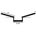 thumbnail image 3 of Krator Guidon de Moto 1 Pouces Acier Noir Style Z-Bar Bobber Cruiser Café Coureur Vélo, 3 of 4