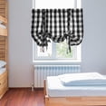 thumbnail image 4 of Valances Farmhouse Country Window Curtain Decor Black 60x120cm, 4 of 8