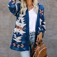 thumbnail image 2 of Womens Fashion Open Front Long Sleeve Cardigans Sweaters Coats with Pockets（Blue,XL）, 2 of 3
