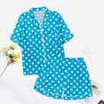 thumbnail image 2 of MIASHUI Ensemble de Pyjama 2 Pcs pour Garçons et Filles à Pois Boutonné, Bleu, 2-3 Ans, 2 of 4