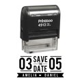 thumbnail image 1 of Printtoo Personalized Black Self Inking Wedding Custom Save The Date Rubber Stamper-58 x 22 mm, 1 of 6
