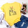 thumbnail image 3 of T-Shirts à Manches Courtes pour Femmes T-Shirts Décontractés pour Femmes à Imprimé Graphique Floral T-Shirt à Manches Courtes pour Enseignante Hauts T-Shirts pour Femmes Décontractés, 3 of 4