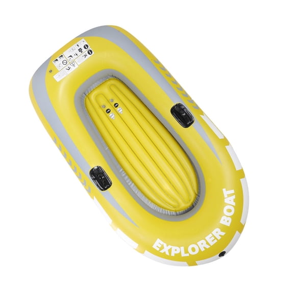 Bateau de Pêche Gonflable Kayak Gonflable Jaune Pvc Pvc Kayak Gonflable Canot 2 Personnes Aviron Bateau à Air Pêche Dérive Plongée