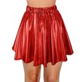 thumbnail image 3 of B91xZ Jupe Femme Grande Taille Classique en Denim Coton, Rouge G, 3 of 5