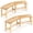 Naturel, variante sur Gymax Banc Courbé de Patio 2 Pcs pour 2-3 Personnes Causeuse d'Extérieur pour Cour Arrière Jardin Naturel