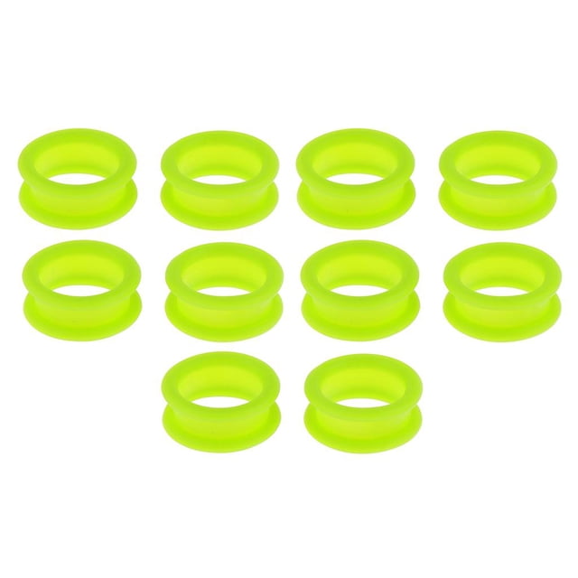 HILABEE 10x Finger s Grips Inserts for Hairdressing Barber Scissors Rubber - Green