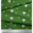 thumbnail image 3 of Soimoi Green Rayon Fabric Heart & Dots Print Fabric by the Yard 42 Inch Wide, 3 of 5