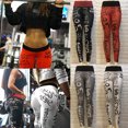 thumbnail image 4 of xiaxaixu Leggings de Yoga pour Femmes Taille Haute Lettre Imprimé Pantalon de Course de Rue, 4 of 5
