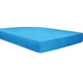 thumbnail image 2 of MÃ¥lÃ¸v Linen Egyptian Cotton 500-Thread-Count 1-PC Fitted Sheet/Bottom Sheet Solid Pattern with 10" inch Deep Pocket, (Twin XL (Twin Extra Long), Turquoise), 2 of 5