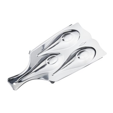 3 Cavities Spoon Rest Stainless Steel Spoon Rest Triple Spoon Holder Kitchen Utensil Rest