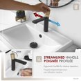 thumbnail image 4 of Stylish Riela 7 ½" Ht Single Handle Matte Black & Gold Bathroom Faucet B-104NG, 4 of 9