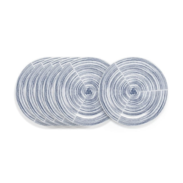 Mainstays Ink Spiral Salad Plate - 6 Pack