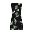 thumbnail image 4 of Ovzne Robes pour Femmes Robe de Plage Robe de Printemps et d'Été pour Femmes Vacances Boutonnée Col en V à Bretelles Robe Haut Robe d'Été Imprimée Liquidation, 4 of 5
