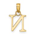 thumbnail image 4 of Diamond2Deal 14K Yellow Gold Block Letter N Initial Pendant for Women, 4 of 6