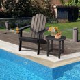 thumbnail image 2 of Costway Chaise Adirondack de Patio Résistante aux Intempéries pour Jardin et Terrasse avec Porte-Gobelet Noir, 2 of 7
