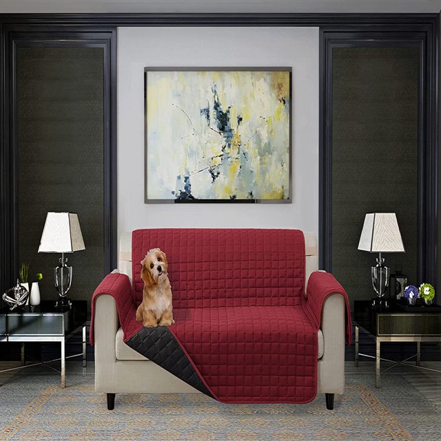 2024 Produits pour Animaux Housse de Meuble Protecteur Réversible pour Chaise Chiens & Chats Bleu Marine/gris