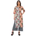 thumbnail image 1 of Moomaya Ensemble Décontracté en Viscose Style Santoon pour Femmes, Ensemble Palazzo 2 Pcs, Robe, Tenue Ethnique, 1 of 1
