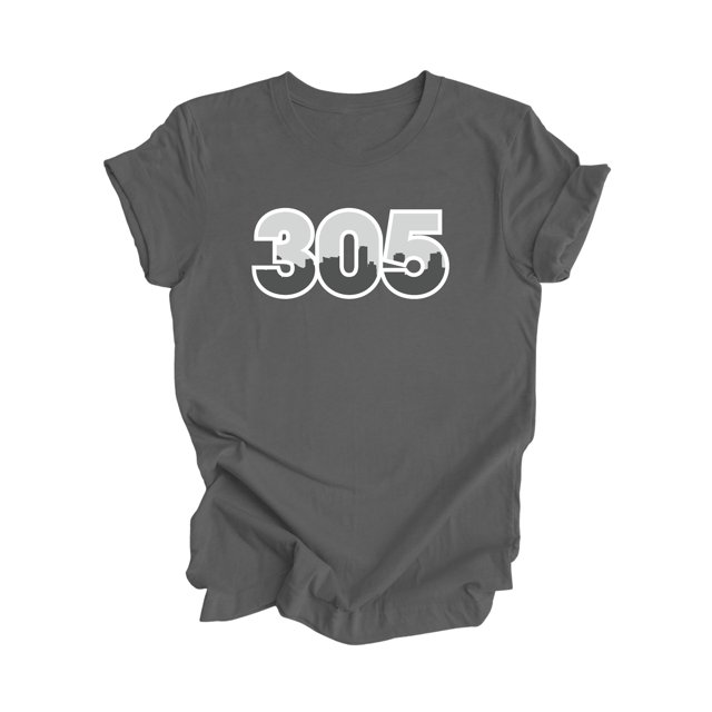 305 Miami Miami-Dade Florida USA Code Régional Skyline de la Ville Cadeau - T-Shirt Unisexe - Inspired X