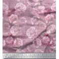 thumbnail image 1 of Soimoi Rayon Fabric Text,Leaves & Rose Flower Decor Fabric Printed Yard 42 Inch Wide, 1 of 1