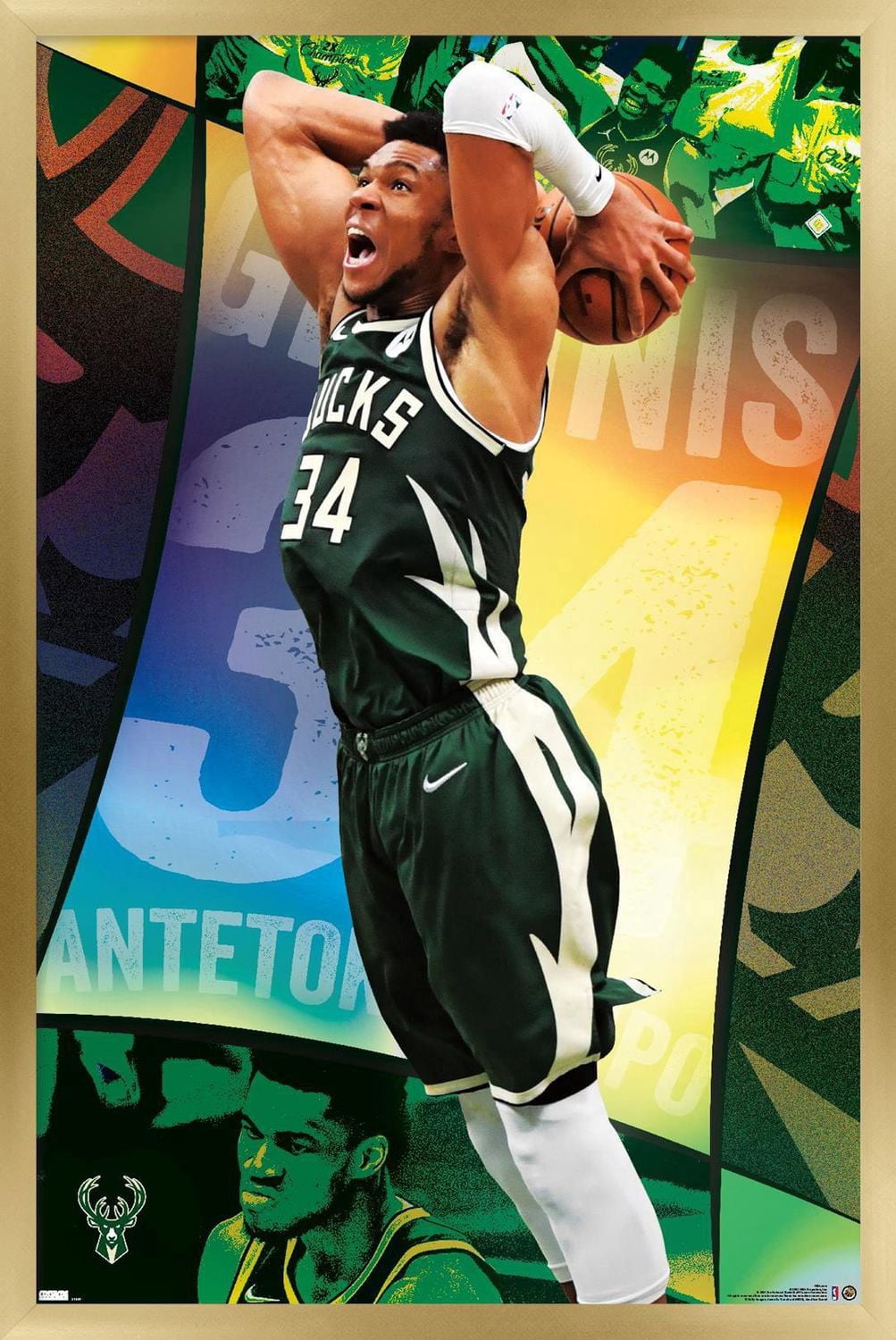 NBA Milwaukee Bucks - Giannis Antetokounmpo 21 Wall Poster, 22.375" x 34"
