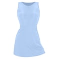 thumbnail image 4 of AherBiu Ensemble d'Entraînement 2 Pcs pour Femmes, Robes Mini Extensibles Sans Manches, Shorts de Yoga avec Poches, 4 of 5