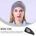 thumbnail image 2 of Crochet Headbands Winter Leaves Pattern with Rhinestones Elastic Head Protector Wide Warm Chunky Hair Accessories for Girls Black, 2 of 6