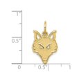 thumbnail image 2 of 10K Yellow Gold Polished Small Fox Head Charm Pendant Necklace with Chain, 2 of 4