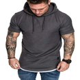 thumbnail image 1 of Sweat à Capuche à Manches Courtes pour Homme S'Adapte à un T-Shirt Slim, 1 of 6