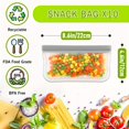 thumbnail image 3 of HLONK 10-Pack Reusable Leakproof Freezer Bags with Zipper Closure - Food-Safe Polyester Rectangular Storage Bags for Meat  Lunch  Travel  Fruits  Vegetables & Candy - Airtight Containers, 3 of 6